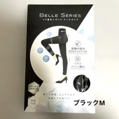 ベルシリーズBELLE SERIES リブ着圧レギンス クールタイプ ブラックM