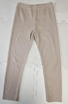リブ レギンス ベージュ スパッツ パンツ 120cmバースデイ