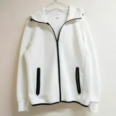 ユニクロ ホワイト フルジップパーカー S