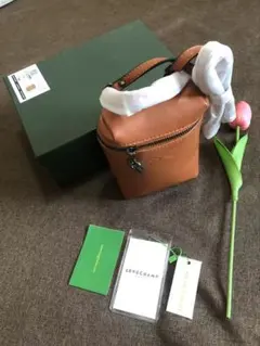 新品未使用 LONGCHAMP ミニバケットバッグ キャメル