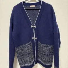 BEAMS LIGHTS ノルディック柄 カーディガン