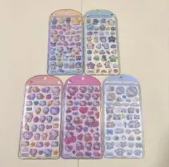 正規品⌇サンリオ コットンパフィーシール 5枚セット