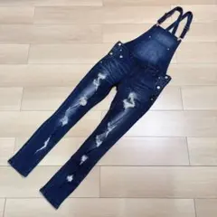 【Rady】ダメージデニムサロペット