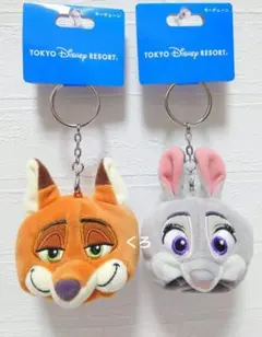★タグ付★ディズニー❤ズートピア♡ファンキャップキーチェーン❤ニック♡ジュディ