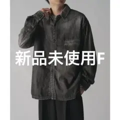 【Lui's】ヴィンテージライクダンガリーシャツ （black）　フリーサイズのサムネイル