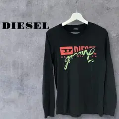 DIESEL ディーゼル 胸ロゴ Dロゴ 長袖 ロンT 刺繍 ブラック　XSのサムネイル