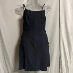 黒いキャミワンピース サイドポケット付き