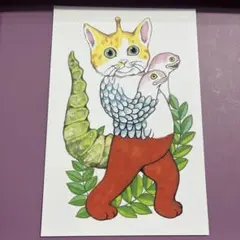 ヒグチユウコ ポストカード キメラ 猫 蛇 ワニ