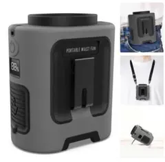 ベルトファン 腰掛け扇風機 4段階調節 超強風 最長22時間動作 首掛け