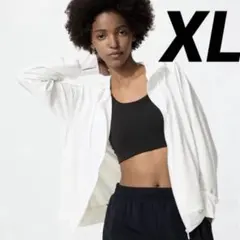 【新品未使用タグ付き✨】ユニクロ★XL★エアリズムUVカットフルジップパーカー白