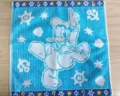 ドナルドダック タオルハンカチ ウォッシュタオル ハンドタオル ディズニー 青