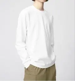 ユニクロ エアリズムコットンクルーネックTシャツ ホワイト L