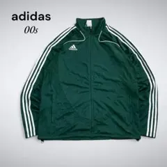 F0-060 00s adidas トラックジャケット 緑 3ストライプ 刺繍