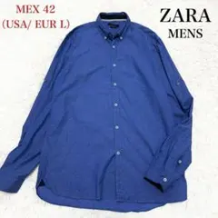 美品ZARA MAN slim fit デザインドット ロールアップシャツL