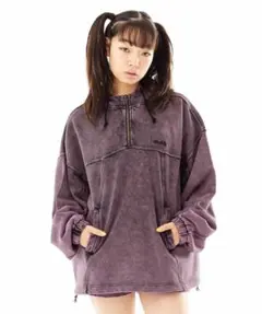 美品★X-girl ACID WASH SWEAT HOODIE【M】