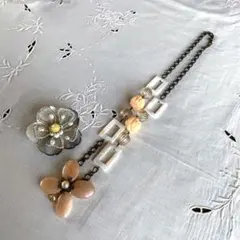 ♡お花モチーフネックレス　シェルモチーフ♡