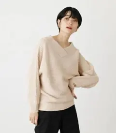 2WAY RIB SWITCH KNIT TOPS／アズールバイマウジー