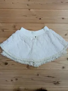 ホワイトファーフリルスカート (100cm~)