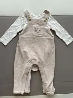 H&M　コーデュロイのオーバーオール＆ロンパースのセット　サイズ6－9M