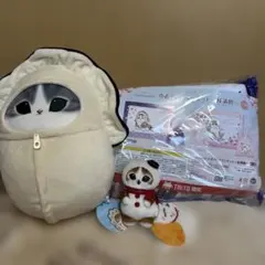 mofusand 巾着入りブランケット　ぬいぐるみ　マスコット