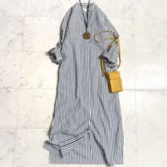 極美品♪23SS エーピーストゥディオ ストライプ シャツワンピース