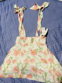新品☆大きいサイズLL花柄シフォンミニスカート