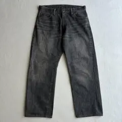 TENDERLOIN 赤耳 ストレートデニムパンツ ブラック Tee革パッチ Lのサムネイル