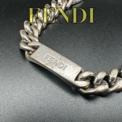 FENDI フェンディ FENDIロゴ 喜平 チェーン ブレスレット シルバー系