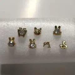 ピアス 樹脂ピアス　まとめ売り　動物 ゴールド