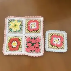 立体お花モチーフドイリー2セット