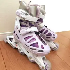 インラインスケート ホワイト/パープル Calipro製アジャスタブル