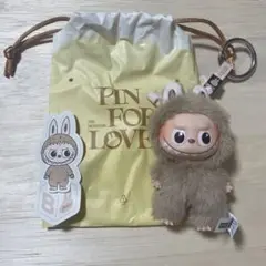 POPMART PIN FOR LOVE ぬいぐるみ ラブブ イニシャル　B