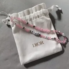 Dior ビーズ ストラップ　巾着つき
