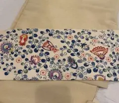 色無地　紬　カスタードイエローにオリーブグリーンの八掛がおしゃれ　紬の色無地