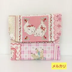 554【匿名配送】マスクケース☆うさぎとねこ☆女の子　ハンドメイド⚠️訳あり