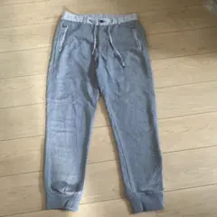 グレー ジョガーパンツ ゴムウエスト