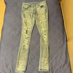 mnmlスキニーデニムサイズ32 ラインストーン