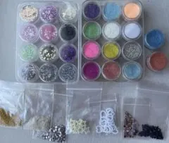 ニュアンスジェルネイルやスカルプやマニキュア用のラメ・ホログラムの24色セット