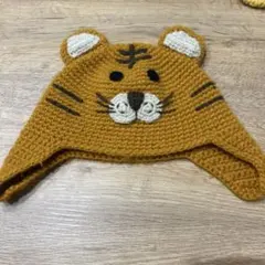 BEAMS mini ベビー ニット帽 トラ