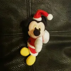 【レア】レトロ ミッキー サンタぬいぐるみバッチ