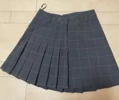 ZARAグレー チェック柄 プリーツミニスカート