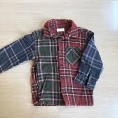 b.ROOM チェック柄 長袖シャツ 100センチ