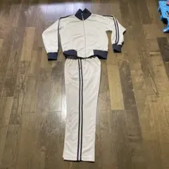 ベージュ ジャージ上下セット ストライプ付き
