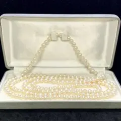 保証書付】本真珠 ロングネックレス 80cm オペラ サイズ - メルカリ