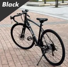 Road bike, bicycle for beginners, 21-speed, Shimano gears, outdoor, black.