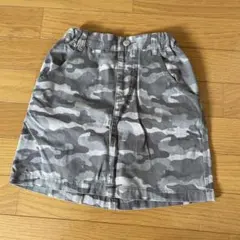 迷彩グレー ミニスカート ゴムウエスト