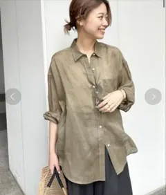 ジャーナルスタンダードrelume ラミーオーバーサイズシャツ　リネンシャツ