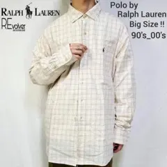 90s〜 Ralph Lauren ラルフローレン ホリゾンタルカラー シャツ