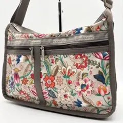 【LeSportsac】ショルダー バッグ 花柄　フラワー　ナイロン　ポケット