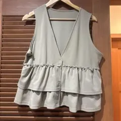 Samansa Mos2 Vネック ベージュベスト 新品未使用